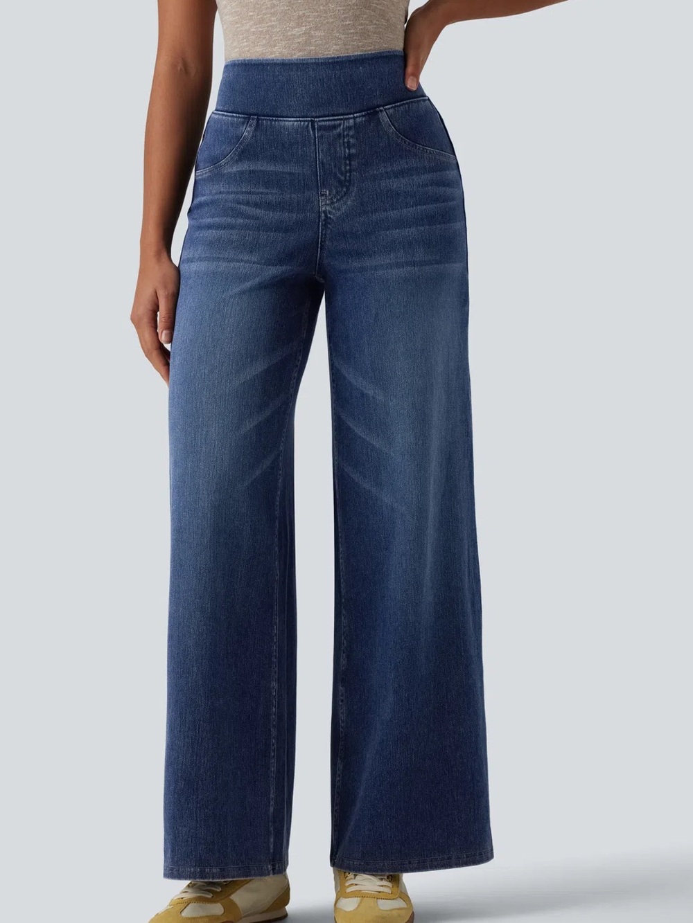 NWT Halara Flex High Rise Wide Leg Jeans Size L Petite